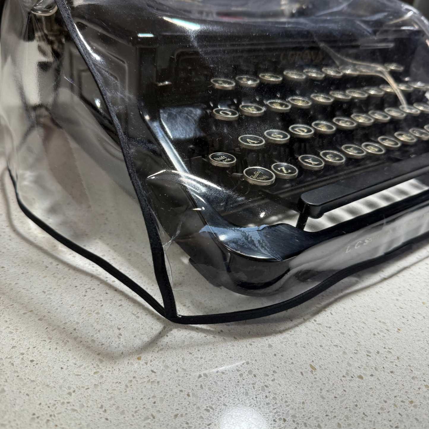 Smith Corona Flat Top Sterling - Clear Vinyl Dust Cover