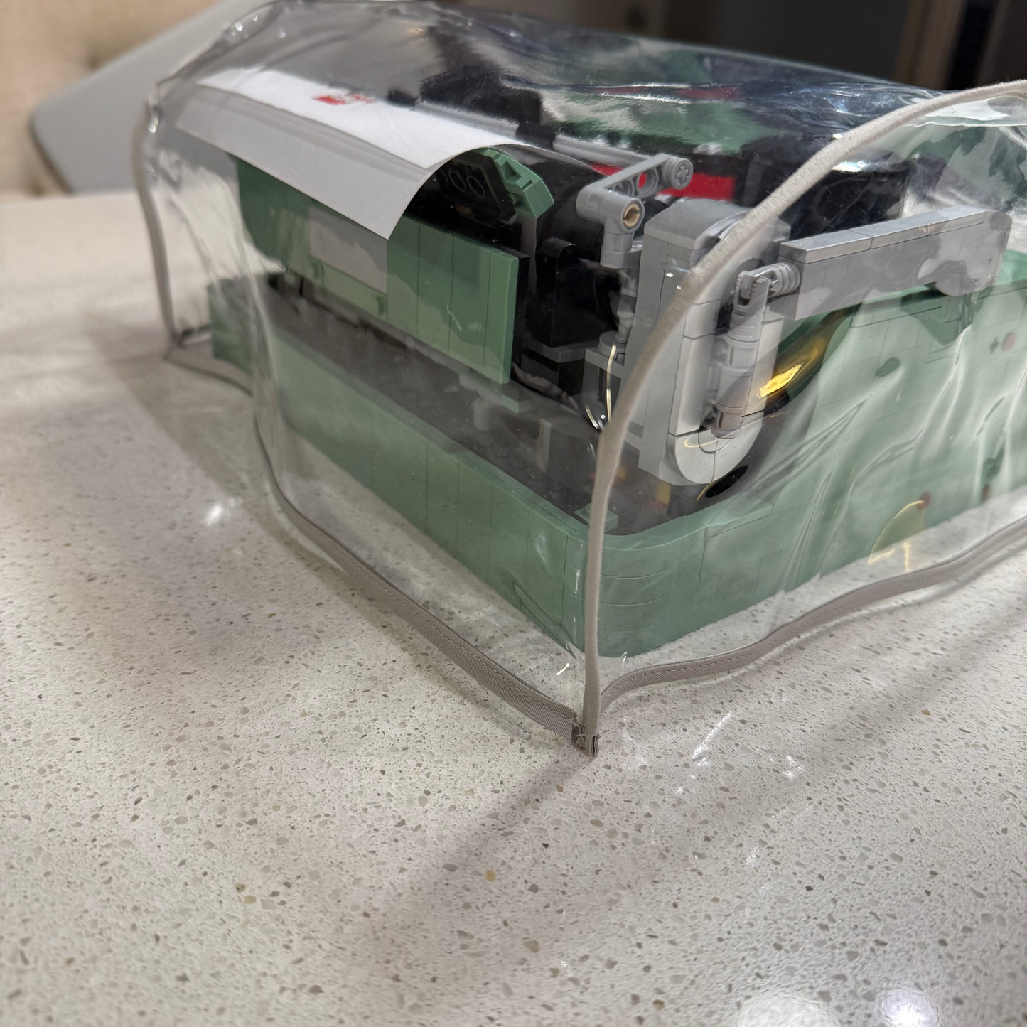 Lego® Typewriter Dust Cover in Clear Vinyl