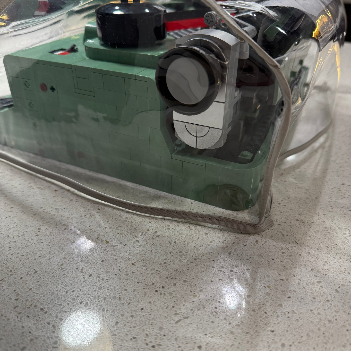 Lego® Typewriter Dust Cover in Clear Vinyl