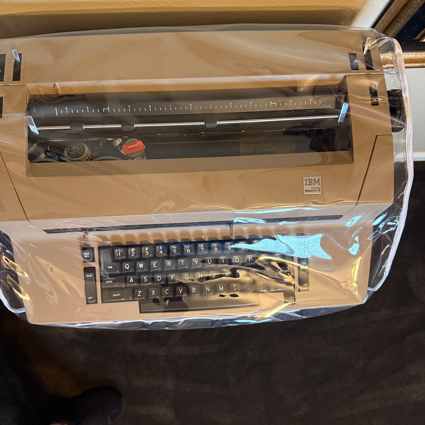 IBM Selectric II Dust Cover in Clear Vinyl