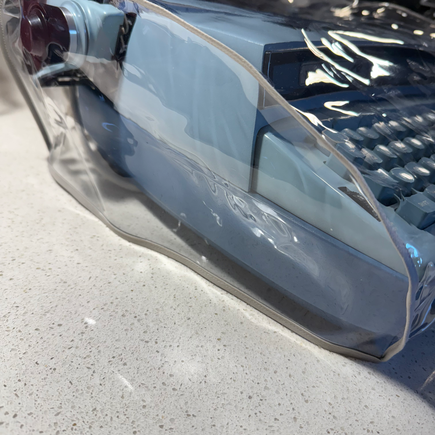 Small Electric Portable Typewriter Dust Cover in Clear Vinyl