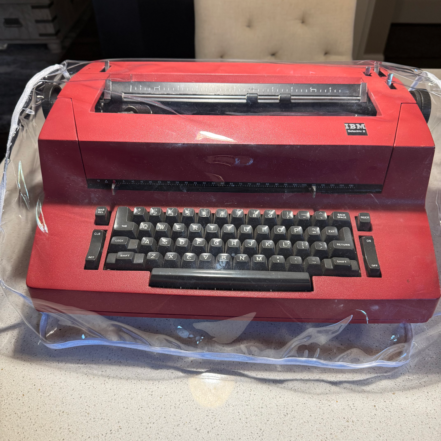 IBM Selectric II Dust Cover in Clear Vinyl