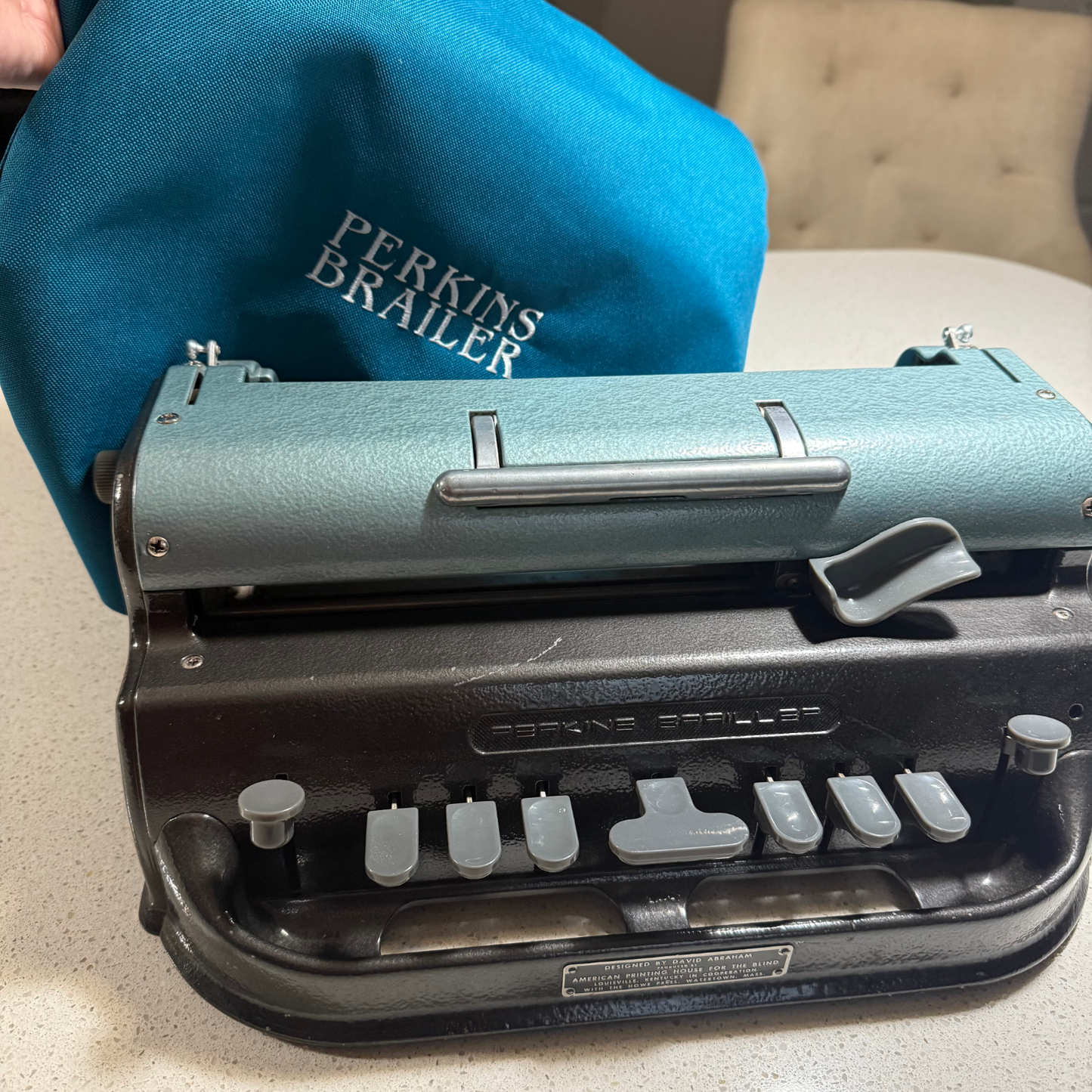 Perkins Brailer Dust Cover in Canvas