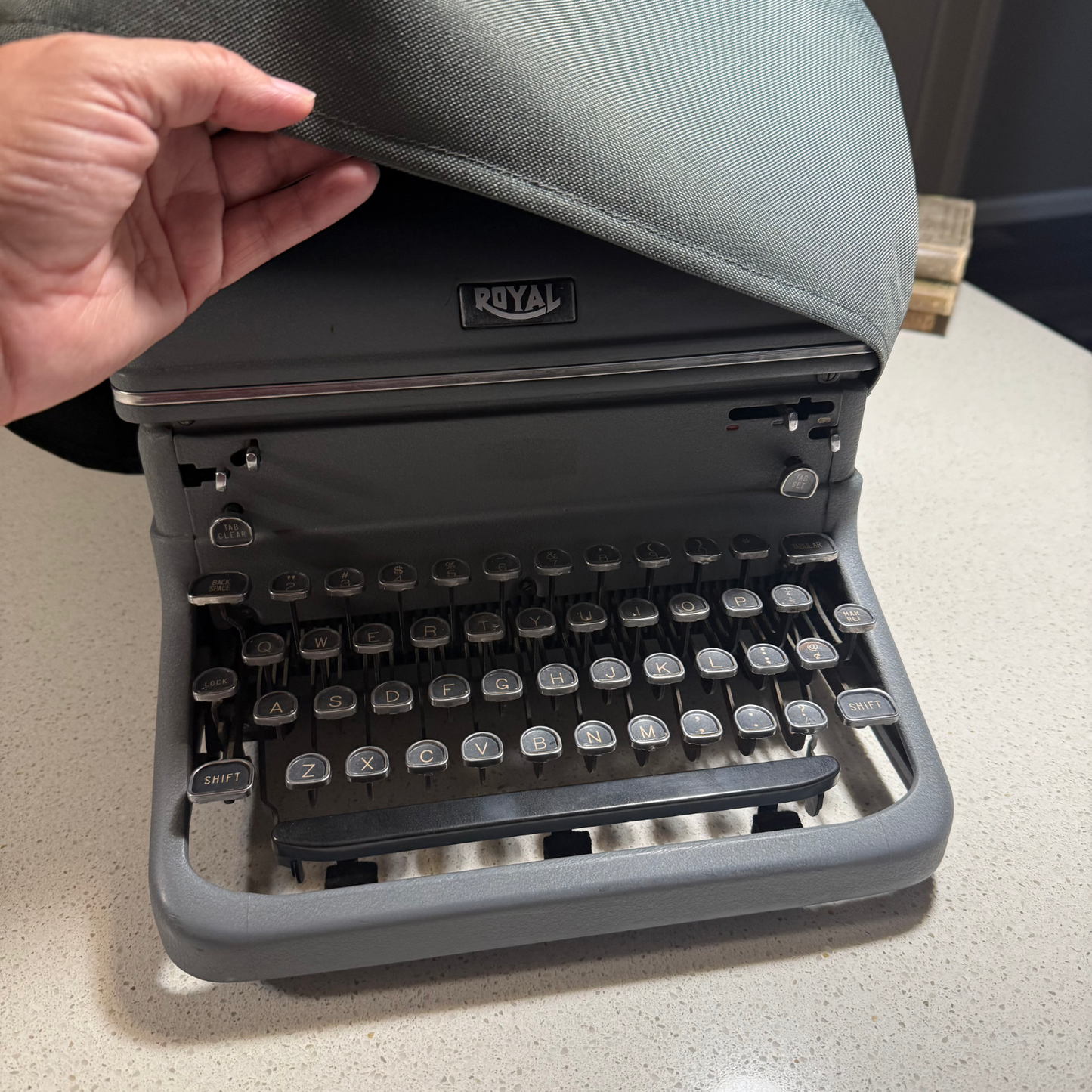 Royal KMG & LC Smith Bros No. 8 Dust Cover in Canvas