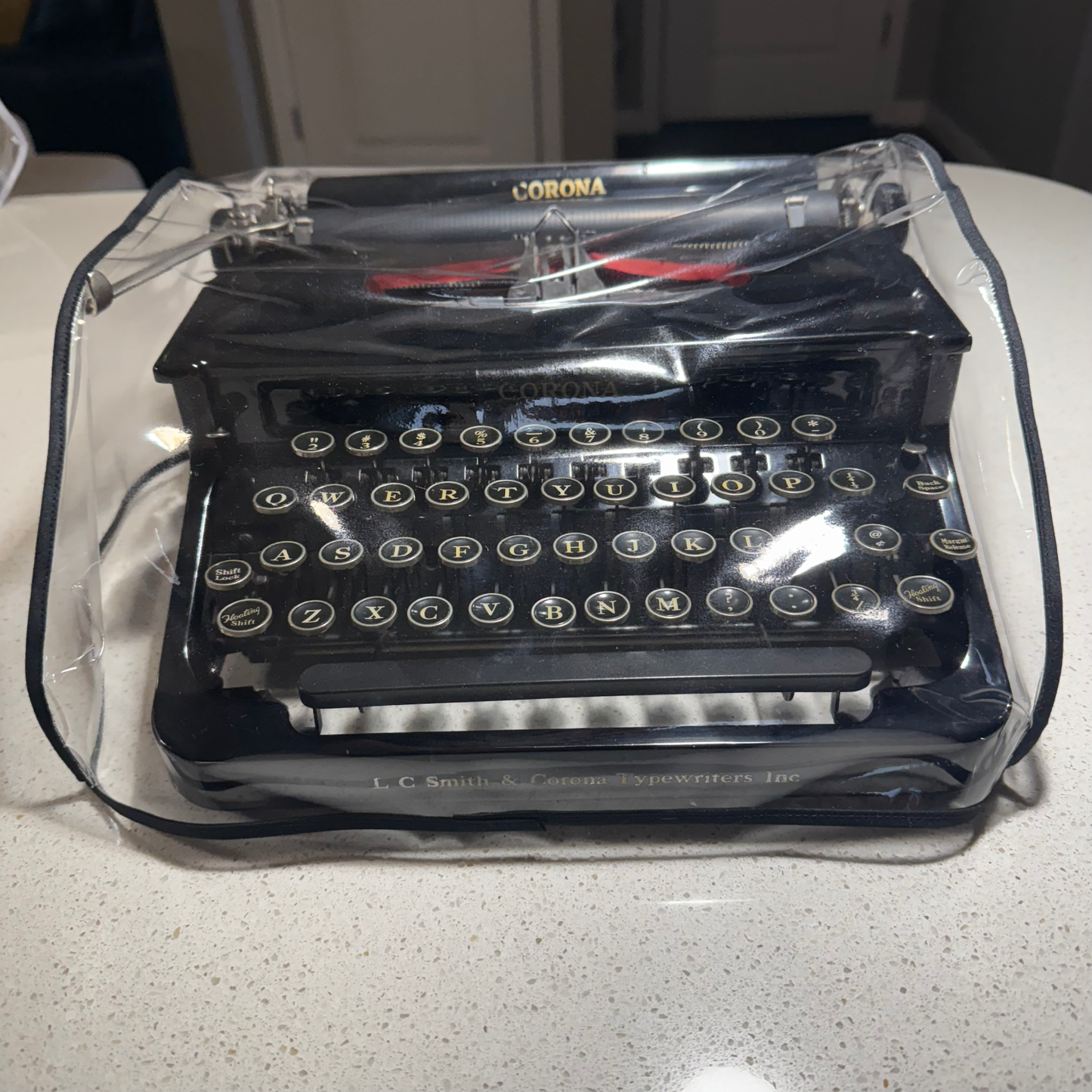 Smith Corona Flat Top Sterling - Clear Vinyl Dust Cover