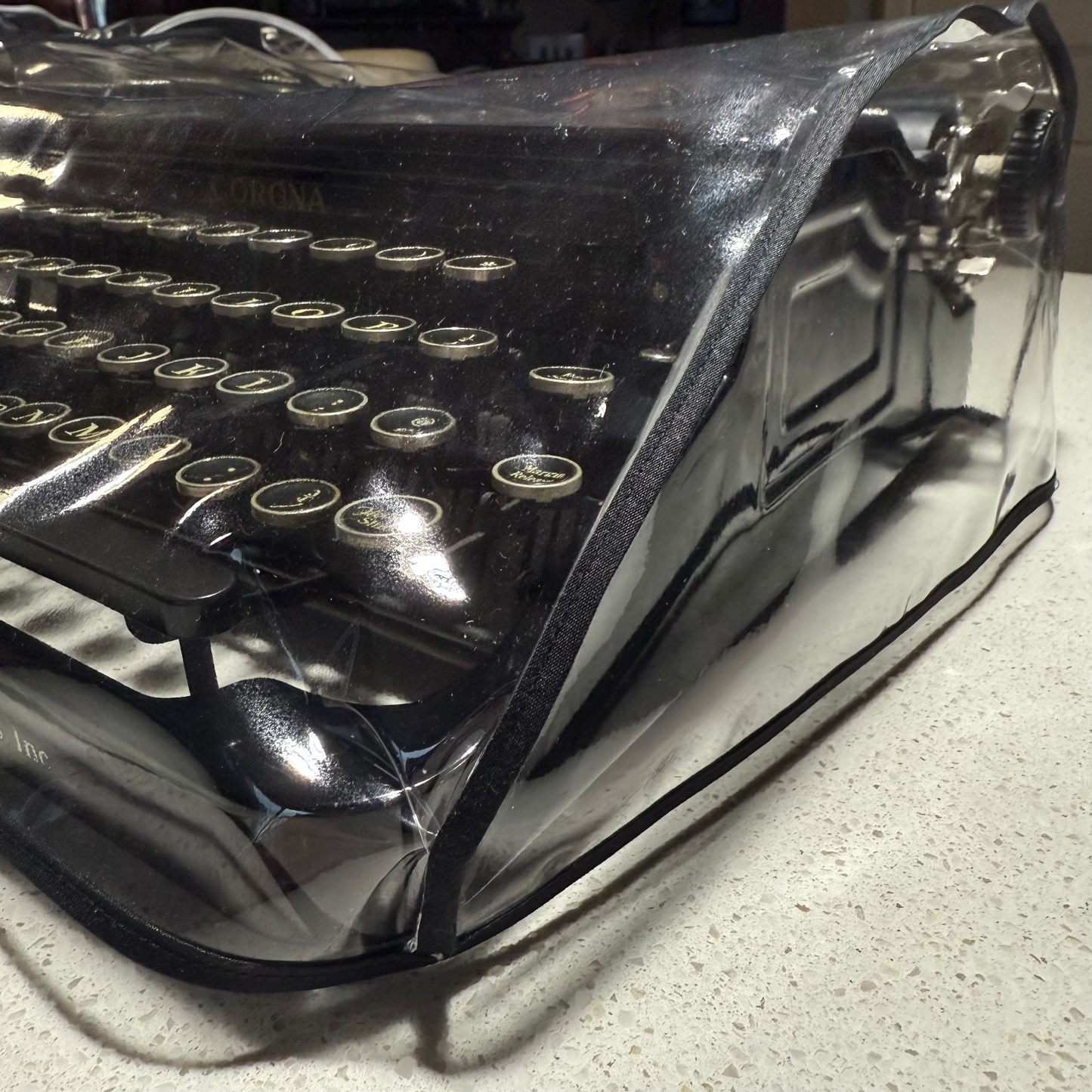 Smith Corona Flat Top Sterling - Clear Vinyl Dust Cover