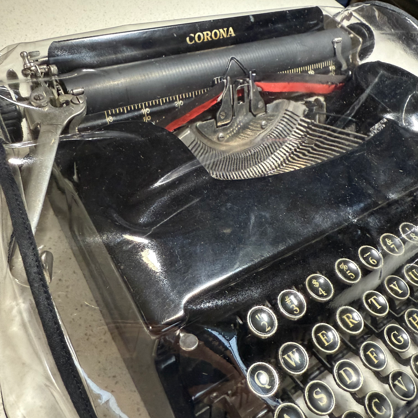 Smith Corona Flat Top Sterling - Clear Vinyl Dust Cover