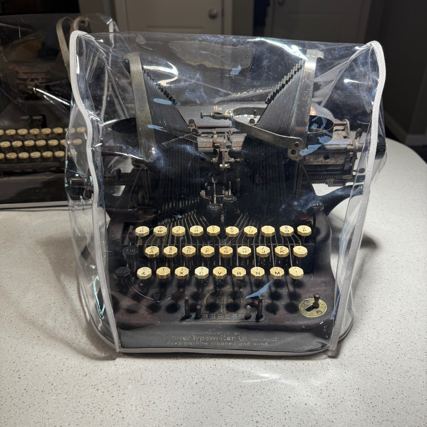 Oliver Bat Wing Dust Cover in Clear Vinyl