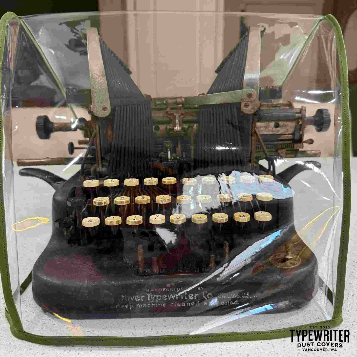 Oliver No 3/5/9 Typewriter Dust Cover in Clear Vinyl